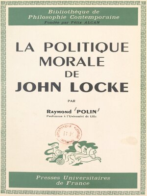 cover image of La politique morale de John Locke